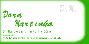 dora martinka business card